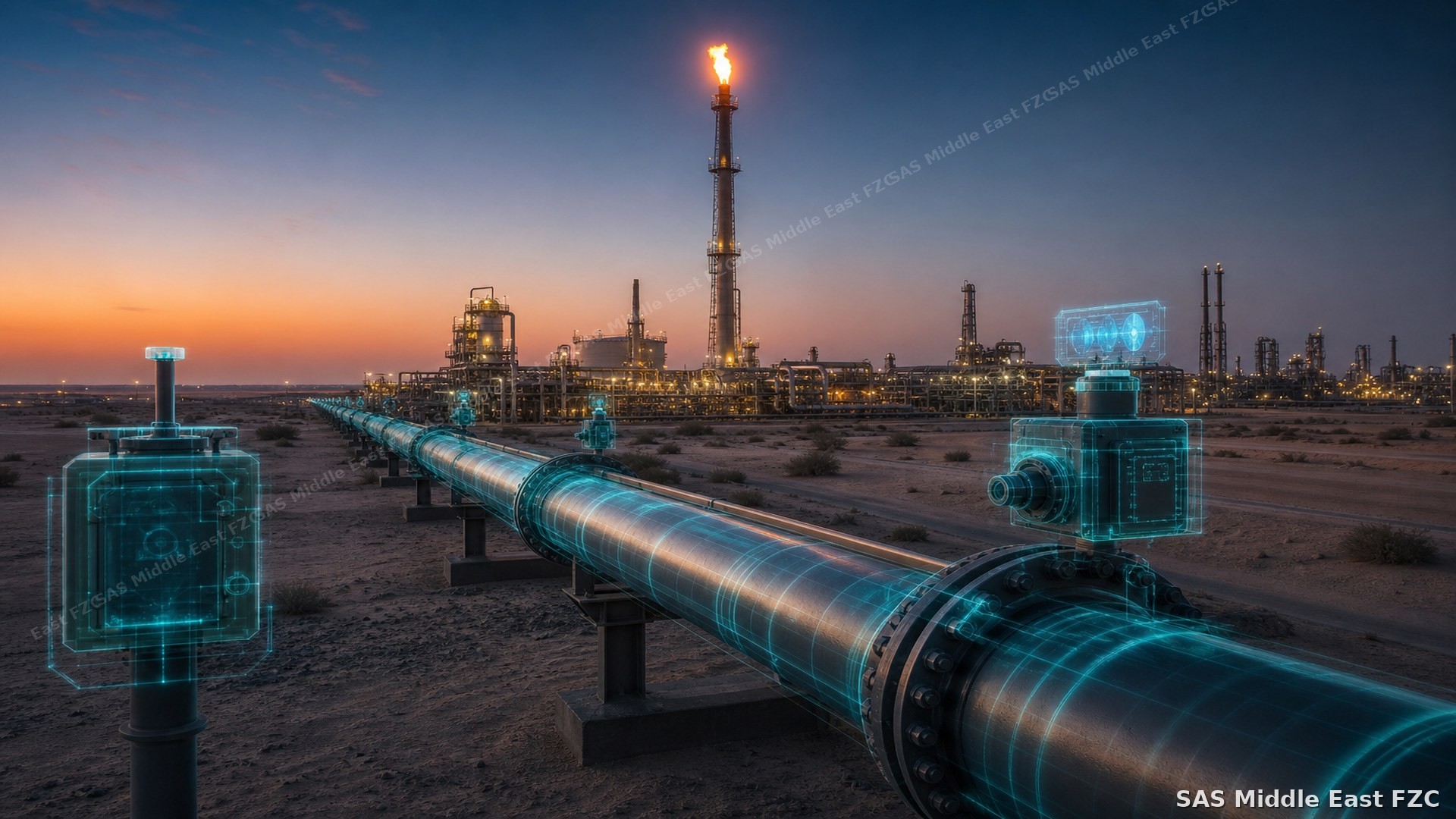 Oil and gas plant AI monitoring in the UAE